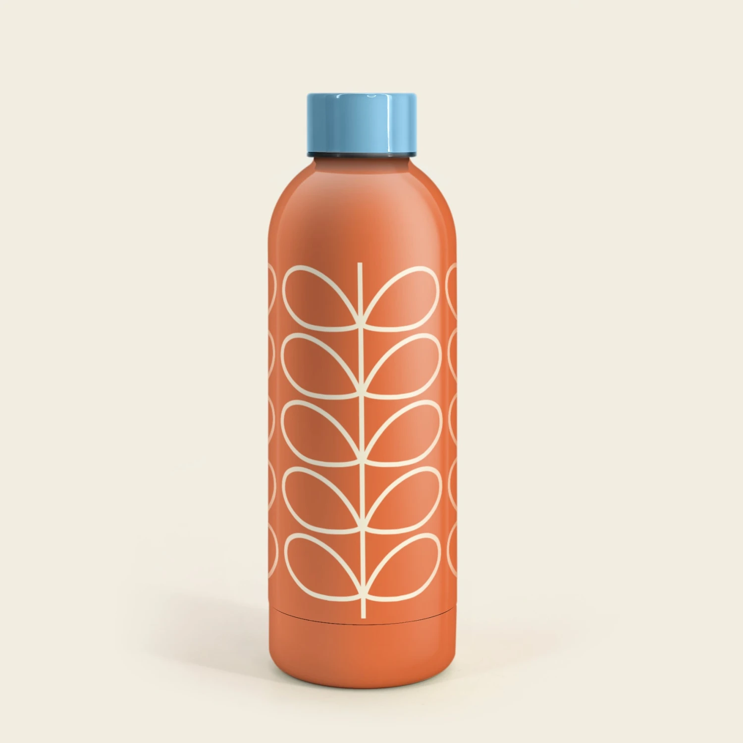 Stainless Steel Water Bottle - Orange Linear Stem 1 Stainless Steel Water Bottle - Orange Linear Stem