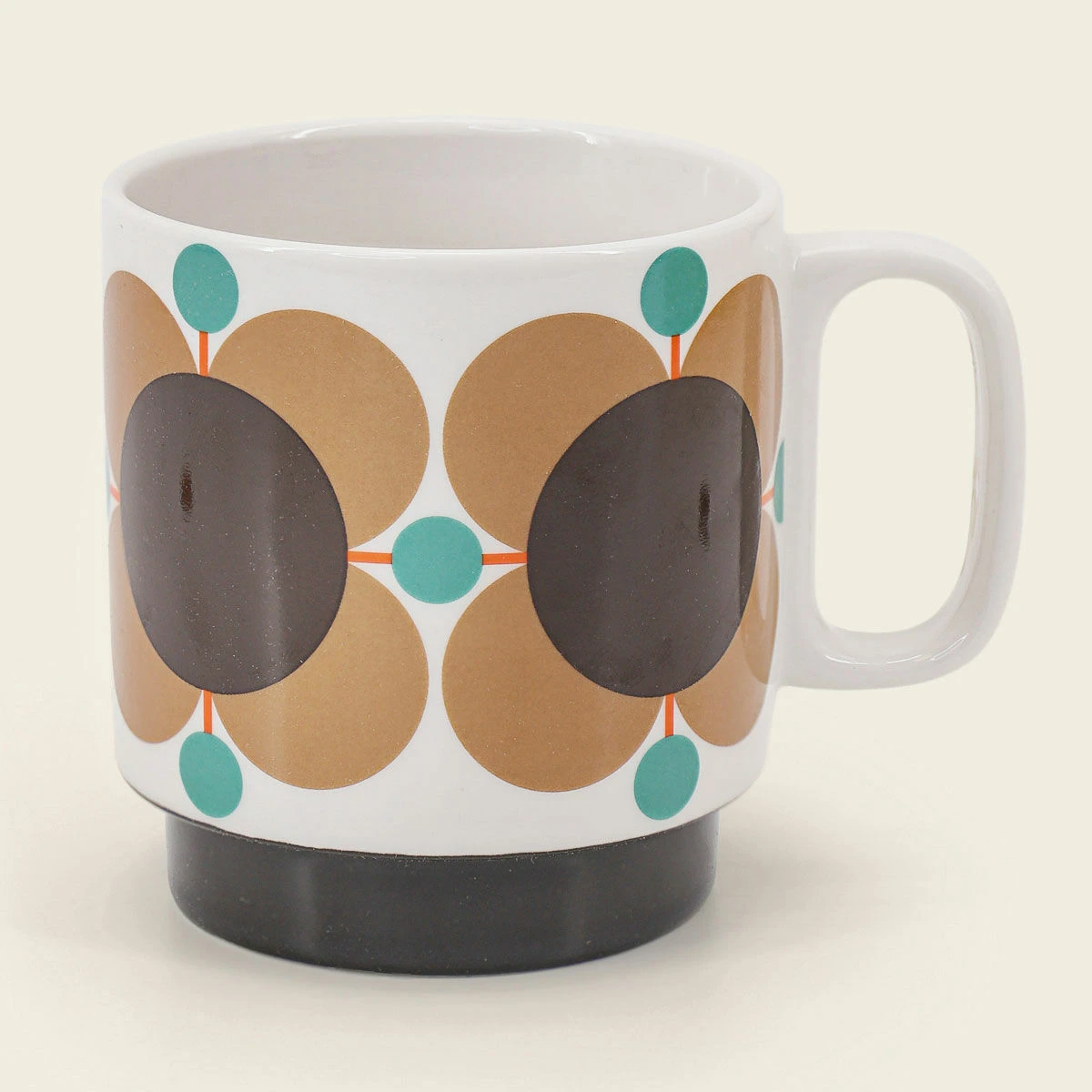 Orla Kiely Atomic Flower Jewel/Latte Set Of 2 Mugs 3 Orla Kiely Atomic Flower Jewel/Latte Set Of 2 Mugs - Image 3