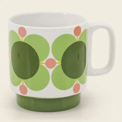 Orla Kiely Atomic Flower Bubblegum/Basil Set Of 2 Mugs -Home Furnishing Store 149236 orla kiely atomic flower bubblegumbasil set of 2 mugs 3 2