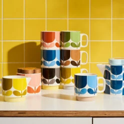 Orla Kiely Block Flower Set Of 6 Stacking Mugs 19 Orla Kiely Block Flower Set Of 6 Stacking Mugs -Home Furnishing Store 149786 orla kiely block flower set of 6 stacking mugs creamls22