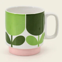 Orla Kiely Flower Tomato/Fern Set Of 2 Mugs 9 Orla Kiely Flower Tomato/Fern Set Of 2 Mugs -Home Furnishing Store 149847 orla kiely block flower tomatofern set of 2 mugs 3 2