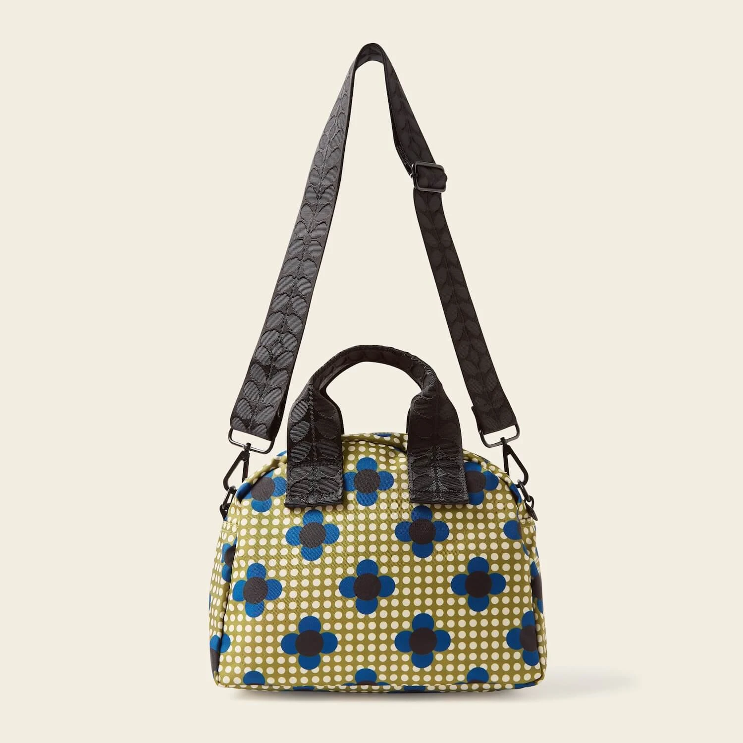 Radial Handbag - Flower Polka Dot Olive 4 Radial Handbag - Flower Polka Dot Olive - Image 4
