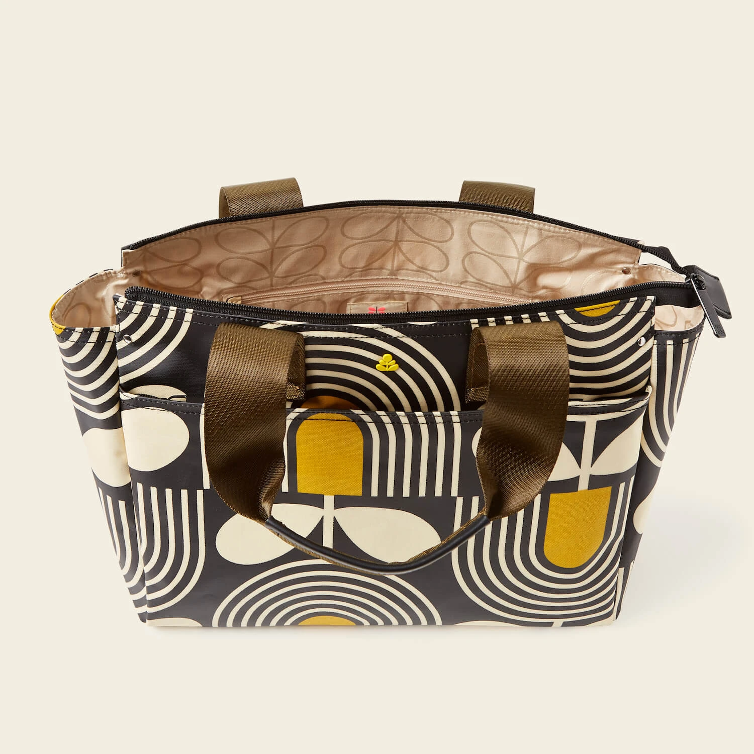 Walker Tote - Giant Striped Tulip Noir 5 Walker Tote - Giant Striped Tulip Noir - Image 5