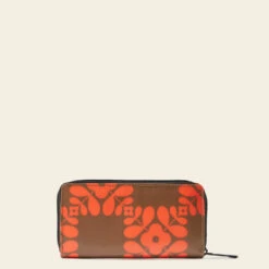 Forget Me Not Wallet - Lattice Flower Tile Conker -Home Furnishing Store 24SELFT122 2340ForgetMeNotWallet LatticeFlowerTileConker3