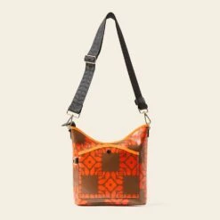 Cross Carry Crossbody - Lattice Flower Tile Conker -Home Furnishing Store 24SELFT744 2340CrossCarryCrossbody LatticeFlowerTileConker3