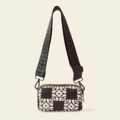 Tripod Crossbody - Lattice Flower Tile Onyx -Home Furnishing Store 24SELFT783 0012 TripodCrossbody LatticeFlowerTileOnyx3
