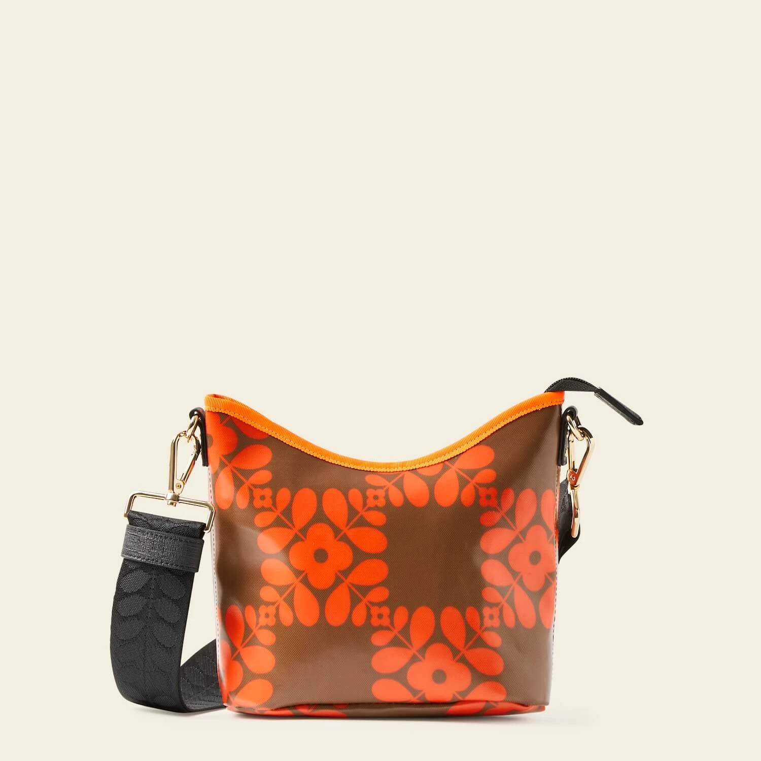 Carrymin Crossbody - Lattice Flower Tile Conker 1 Carrymin Crossbody - Lattice Flower Tile Conker