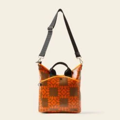 Carry Grab Bucket Bag - Lattice Flower Tile Conker -Home Furnishing Store 24SELFT832 2340CarryGrabBucketBag LatticeFlowerTileConker3