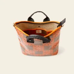 Carry Grab Bucket Bag - Lattice Flower Tile Conker -Home Furnishing Store 24SELFT832 2340CarryGrabBucketBag LatticeFlowerTileConker4