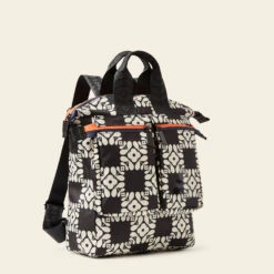 Axis Medium Backpack - Lattice Flower Tile Onyx -Home Furnishing Store 24SELFT857 0012 AxisMediumBackpack LatticeFlowerTileOnyx2