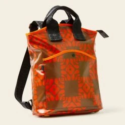 Carry Backpack - Lattice Flower Tile Conker 7 Carry Backpack - Lattice Flower Tile Conker -Home Furnishing Store 24SELFT876 2340CarryBackpack LatticeFlowerTileConker2