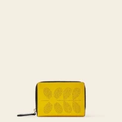 Celia Medium Wallet - Daffodil Punched Flower