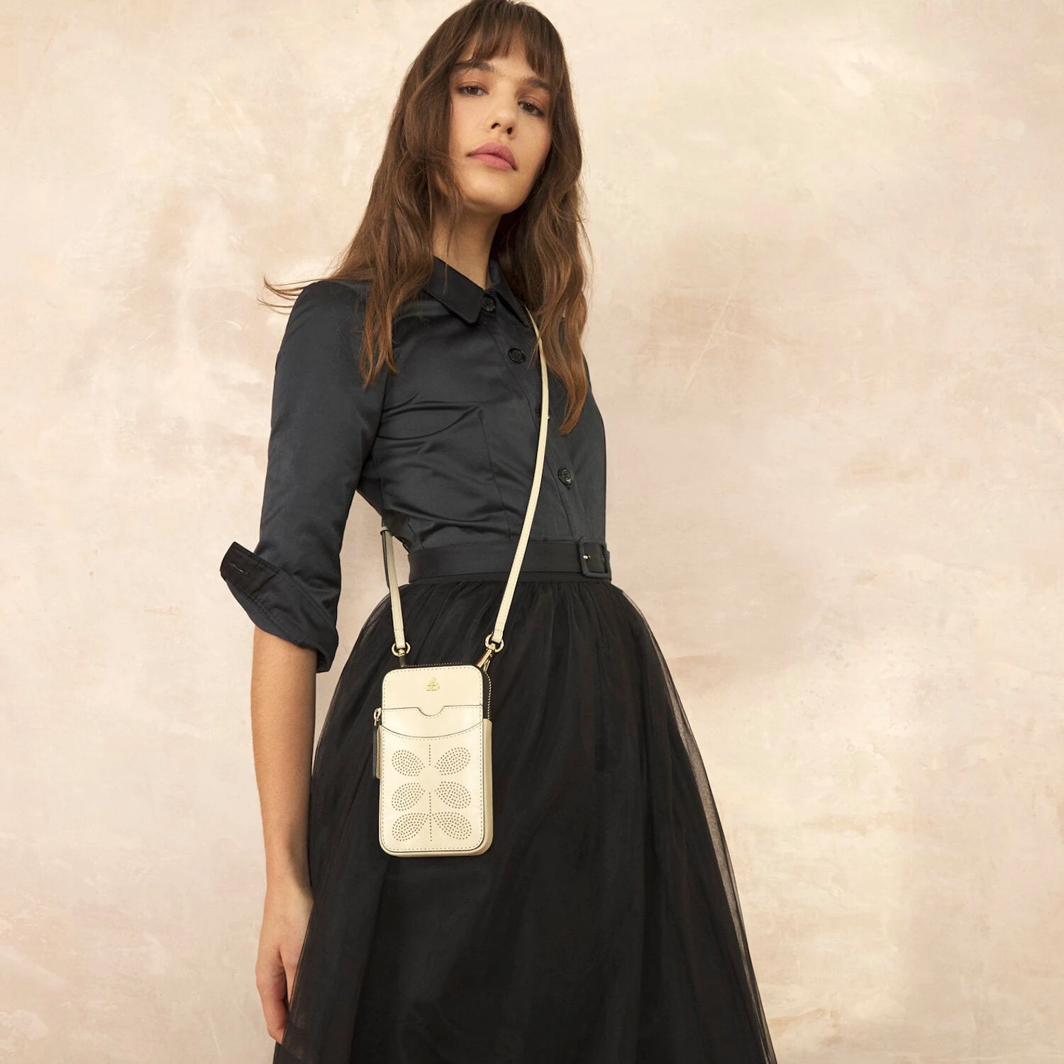 Ariel Phone Case - Cream Punched Flower 1 Ariel Phone Case - Cream Punched Flower