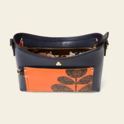 Carrymin Crossbody - Navy Puzzle Flower -Home Furnishing Store 24SELLE833 4110 CarryminCrossbody NavyPuzzleFlowerEmblem4
