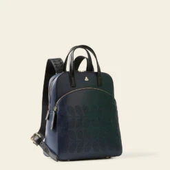 Emilia Petite Backpack - Navy Punched Flower -Home Furnishing Store 24SELLE846 4110 EmiliaPetiteBackpack NavyPunchedFlower2