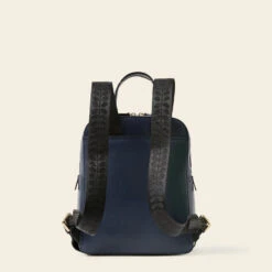Emilia Petite Backpack - Navy Punched Flower -Home Furnishing Store 24SELLE846 4110 EmiliaPetiteBackpack NavyPunchedFlower3