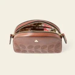 Babaluna Crossbody - Tan Punched Flower -Home Furnishing Store 24SELLE878 2170 BabalunaCrossbody TanPunchedFlower4