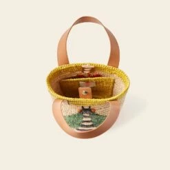 Sunday Mini Basket Bag - Bug Yellow -Home Furnishing Store 24SERAF886 7010 SundayMiniTote BugYellow4