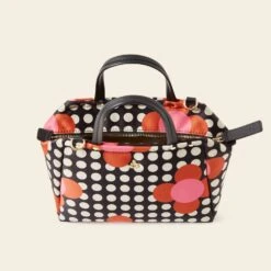 Concertina Crossbody Tote - Fuchsia Flower Polka Dot -Home Furnishing Store 24SESAT860 6710 ConcertinaCrossbodyTote FuchsiaFlowerPolkaDot4