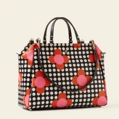 Opera Big Tote - Fuchsia Flower Polka Dot -Home Furnishing Store 24SESAT861 6710 OperaBigTote FuchsiaFlowerPolkaDot2