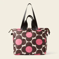Axis Tote - Striped Flower Azalea -Home Furnishing Store 24SESTF862 6730AxisTote StripedFlowerAzalea3