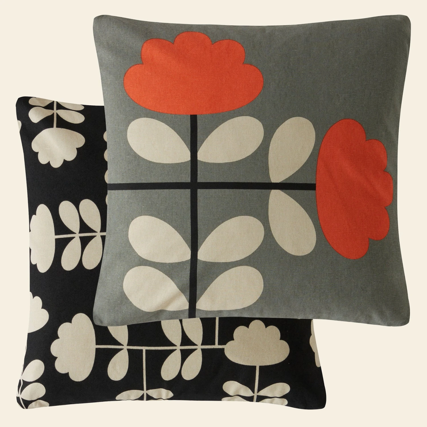 Cut Stem Cushion Smoke-Tomato 1 Cut Stem Cushion Smoke-Tomato