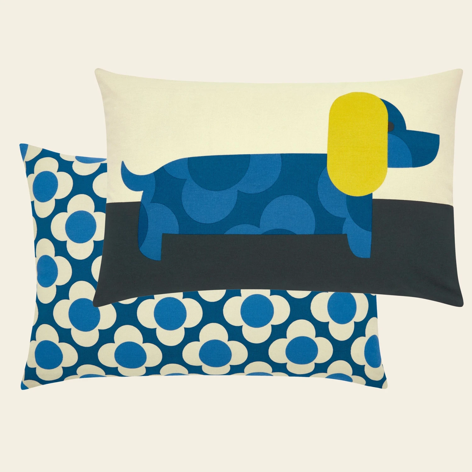 Dachshund Cushion - Blue 1 Dachshund Cushion - Blue