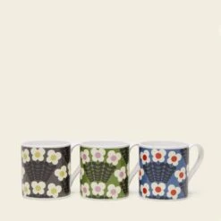 Large Mug Set Of 3- Bunch Of Stems 13 Large Mug Set Of 3- Bunch Of Stems -Home Furnishing Store 5mug 0056
