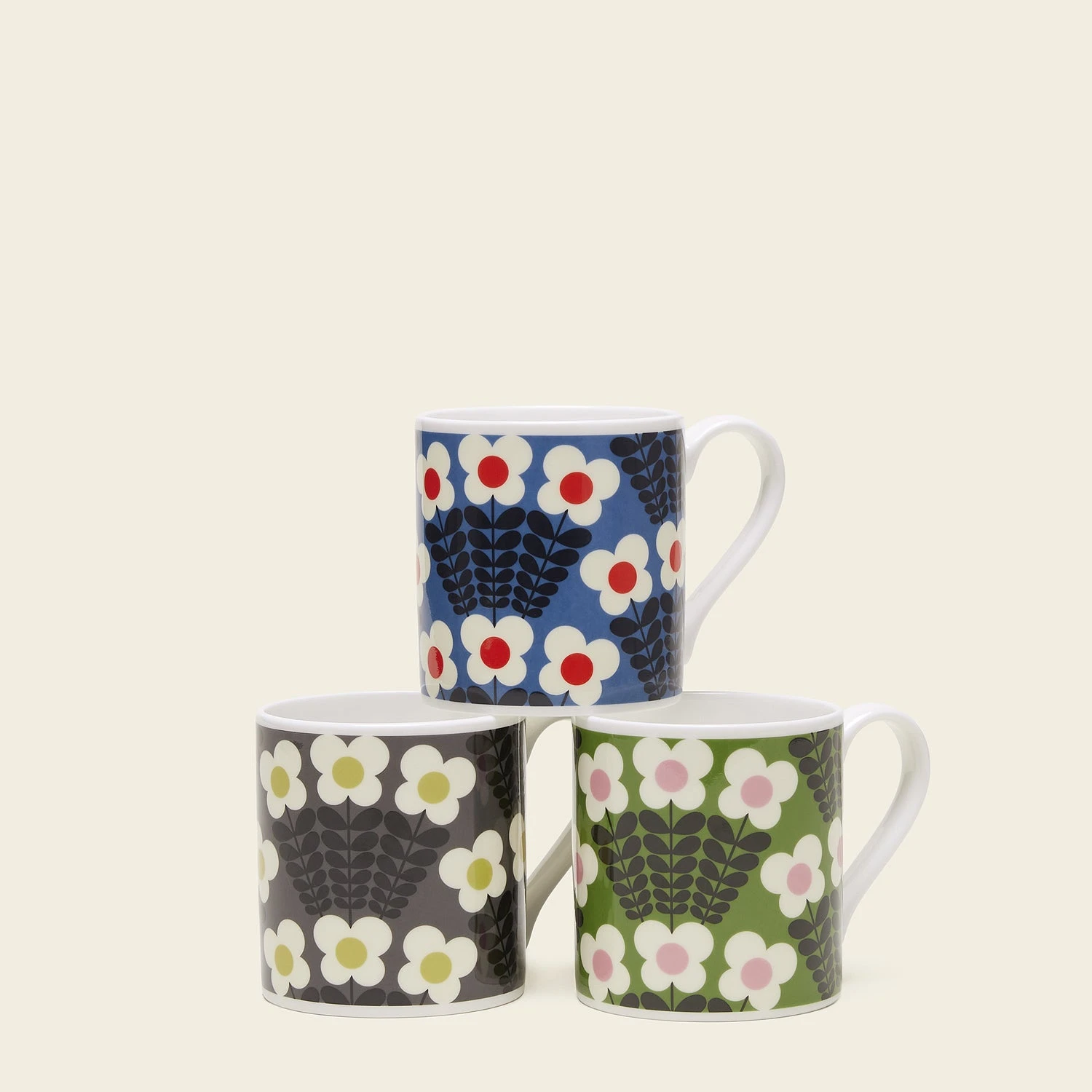 Large Mug Set Of 3- Bunch Of Stems 6 Large Mug Set Of 3- Bunch Of Stems - Image 6