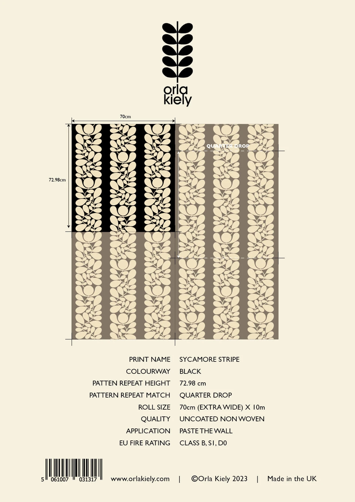 Sycamore Stripe Wallpaper - Sample 2 Sycamore Stripe Wallpaper - Sample - Image 2