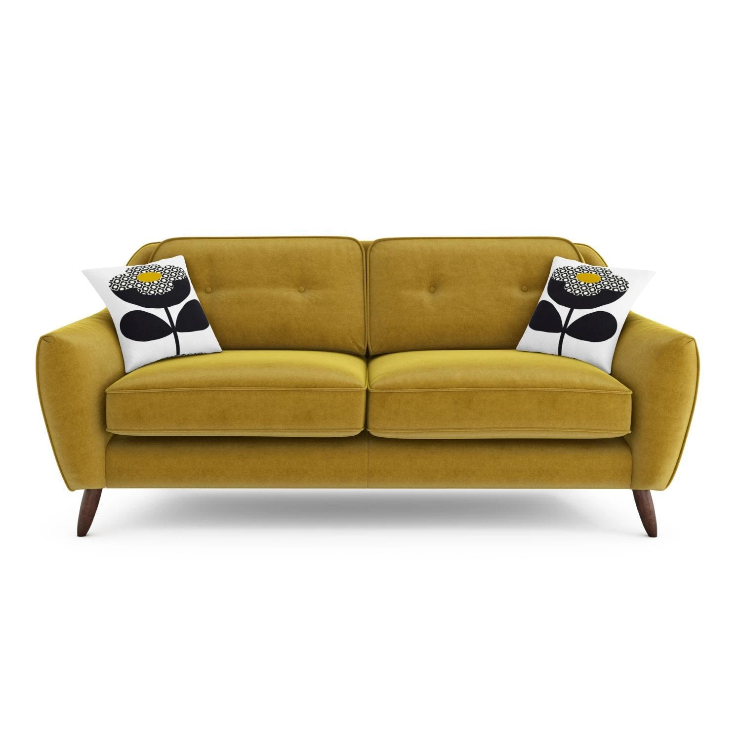 Orla Kiely Laurel Large Velvet Sofa 4 Orla Kiely Laurel Large Velvet Sofa - Image 4