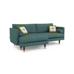 Orla Kiely Mimosa Left Hand Facing Large Fabric Chaise Sofa