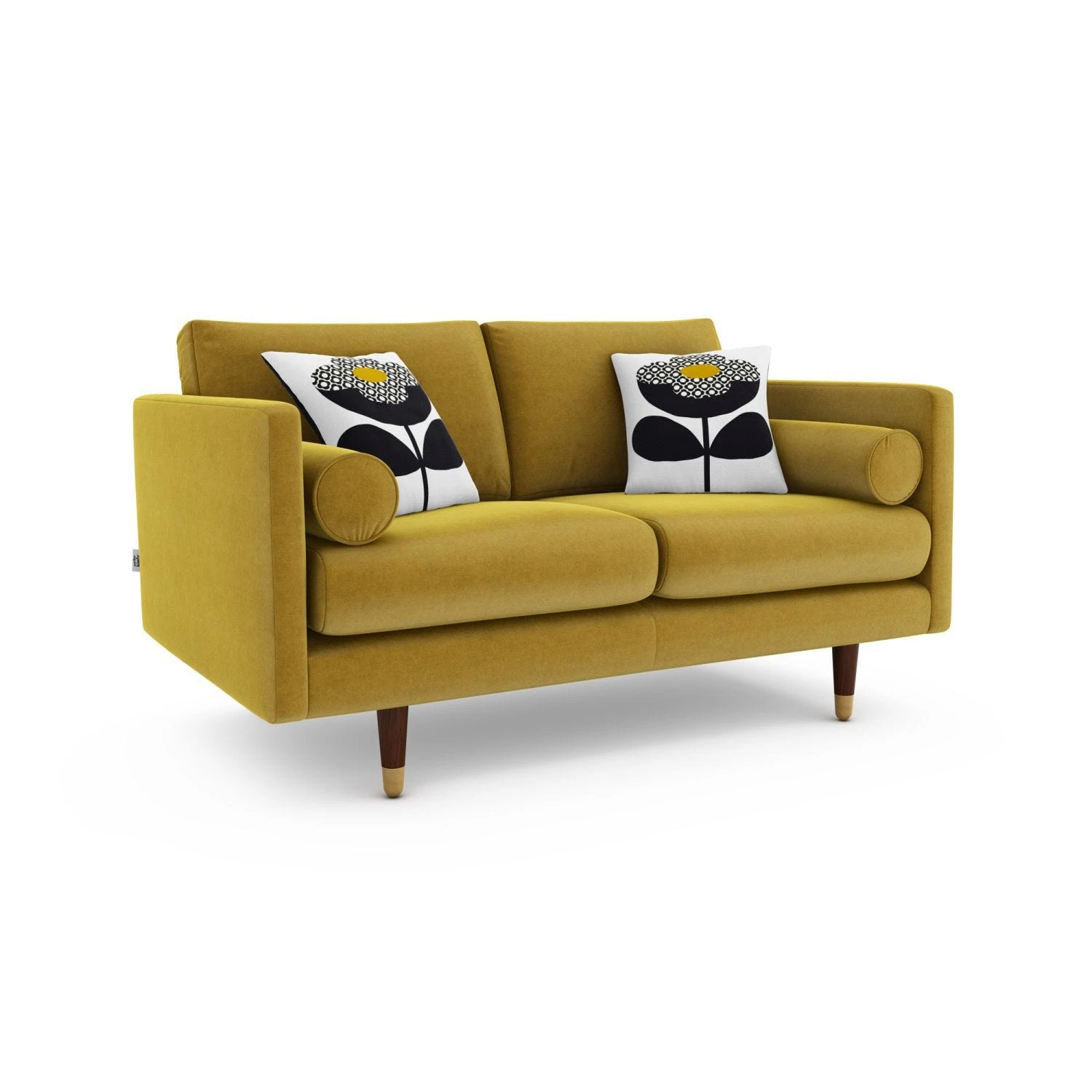 Orla Kiely Mimosa Small Velvet Sofa 4 Orla Kiely Mimosa Small Velvet Sofa - Image 4