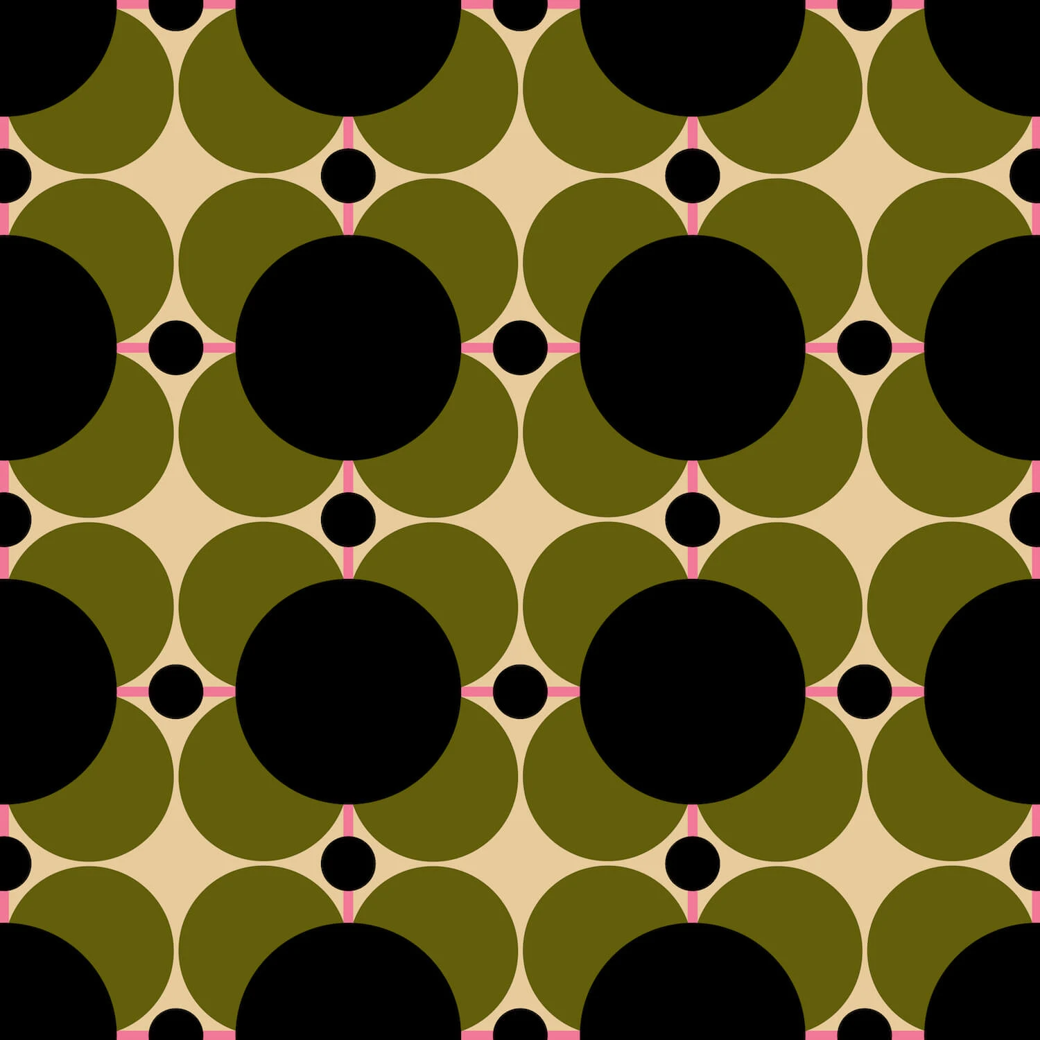 Atomic Flower Khaki Wallpaper - 70cm X 10m 2 Atomic Flower Khaki Wallpaper - 70cm X 10m - Image 2