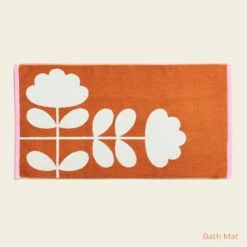 Cut Stem Towels Tulip/Paprika -Home Furnishing Store LabelledEDITEDCut Stem Tulip Paprika Bath Mat copy 1