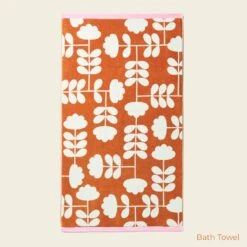 Cut Stem Towels Tulip/Paprika -Home Furnishing Store LabelledEDITEDCut Stem Tulip Paprika Bath Towel 1