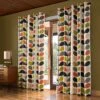 Multi Stem Lined Eyelet Curtains