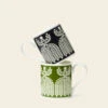 Standard Mug Set Of 2 - Folk Girl Green/Navy