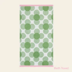 Retro Flower Towels Clover 11 Retro Flower Towels Clover -Home Furnishing Store RetroFlowerTowelsClover BathTowel