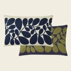 Sycamore Stripe Cushion Blue / Olive -Home Furnishing Store SycamoreStripeBlue OliveFace Reverse