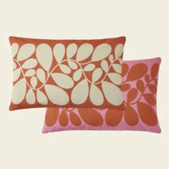 Sycamore Stripe Cushion Tomato / Pink -Home Furnishing Store SycamoreStripeTomato PinkFace Reverse