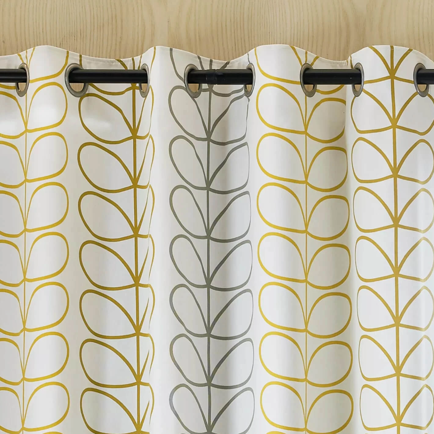 Trio Stem Ochre Curtains 2 Trio Stem Ochre Curtains - Image 2