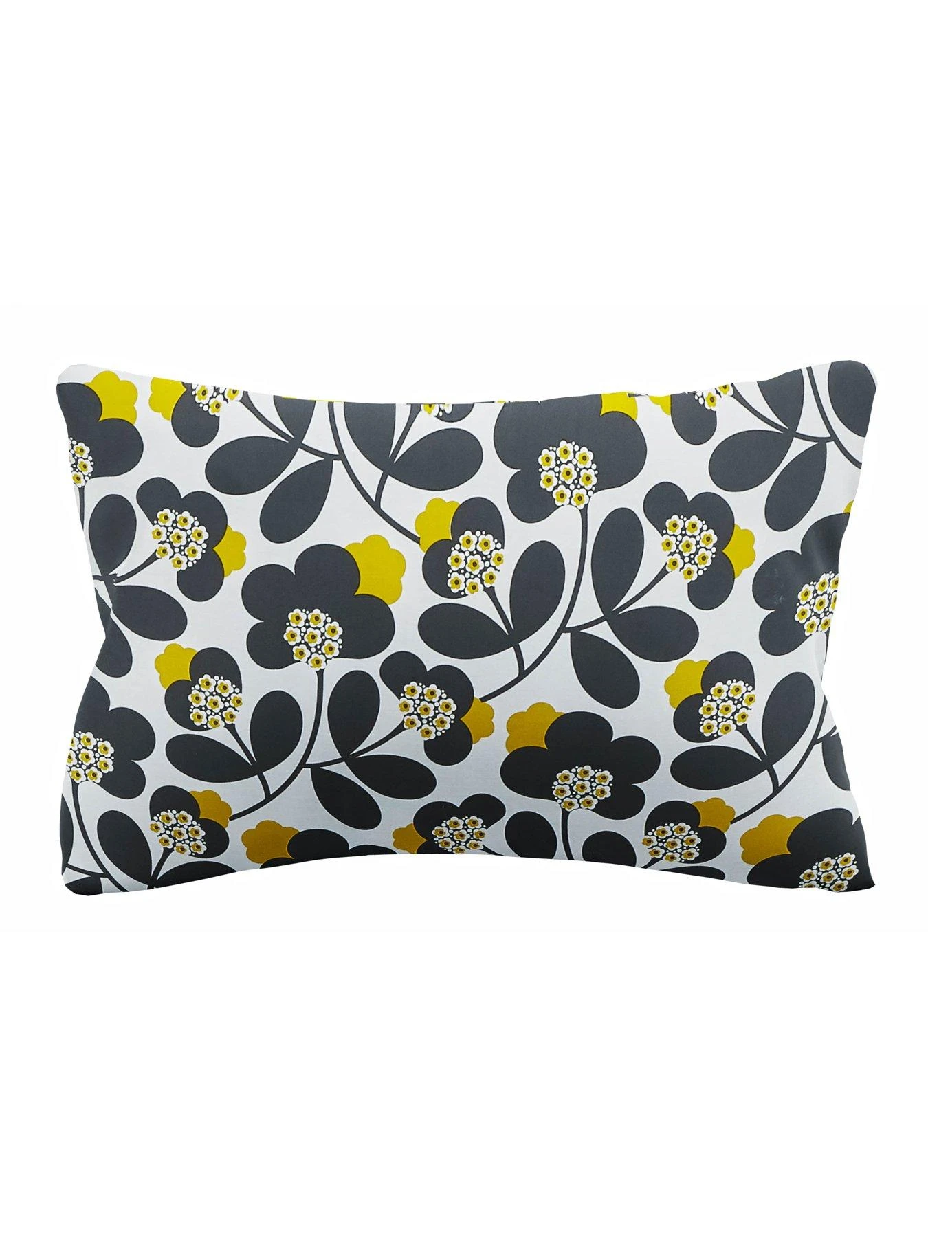 Orla Kiely Japonica 100% Cotton 200 Thread Count Duvet Cover - Graphite/Yellow 3 Orla Kiely Japonica 100% Cotton 200 Thread Count Duvet Cover - Graphite/Yellow - Image 3