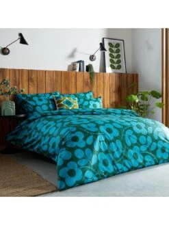 Orla Kiely Stem Sprig 100% Cotton Percale Duvet Cover Set