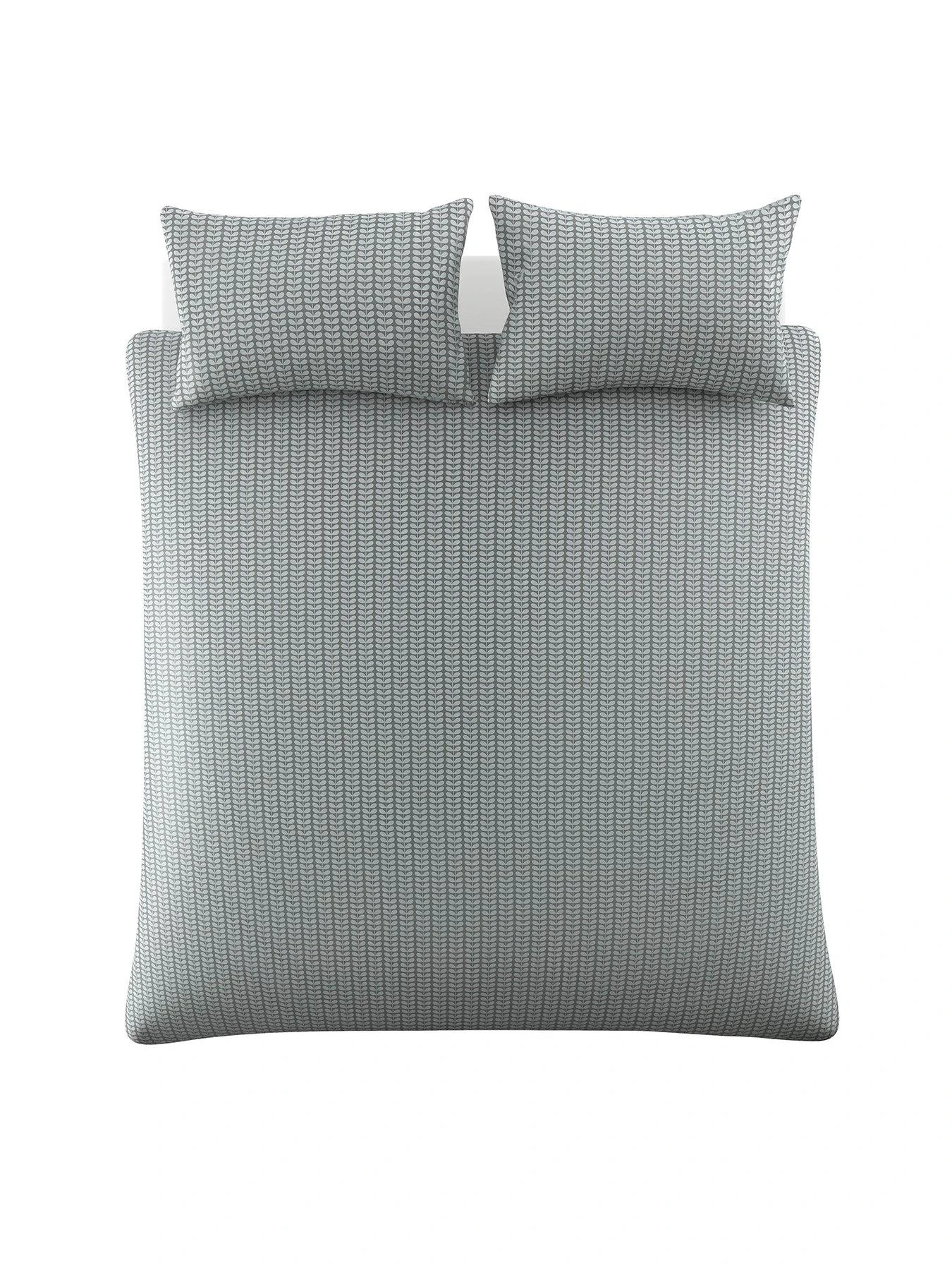 Orla Kiely Tiny Stem Duvet Cover - Cool Grey 2 Orla Kiely Tiny Stem Duvet Cover - Cool Grey - Image 2