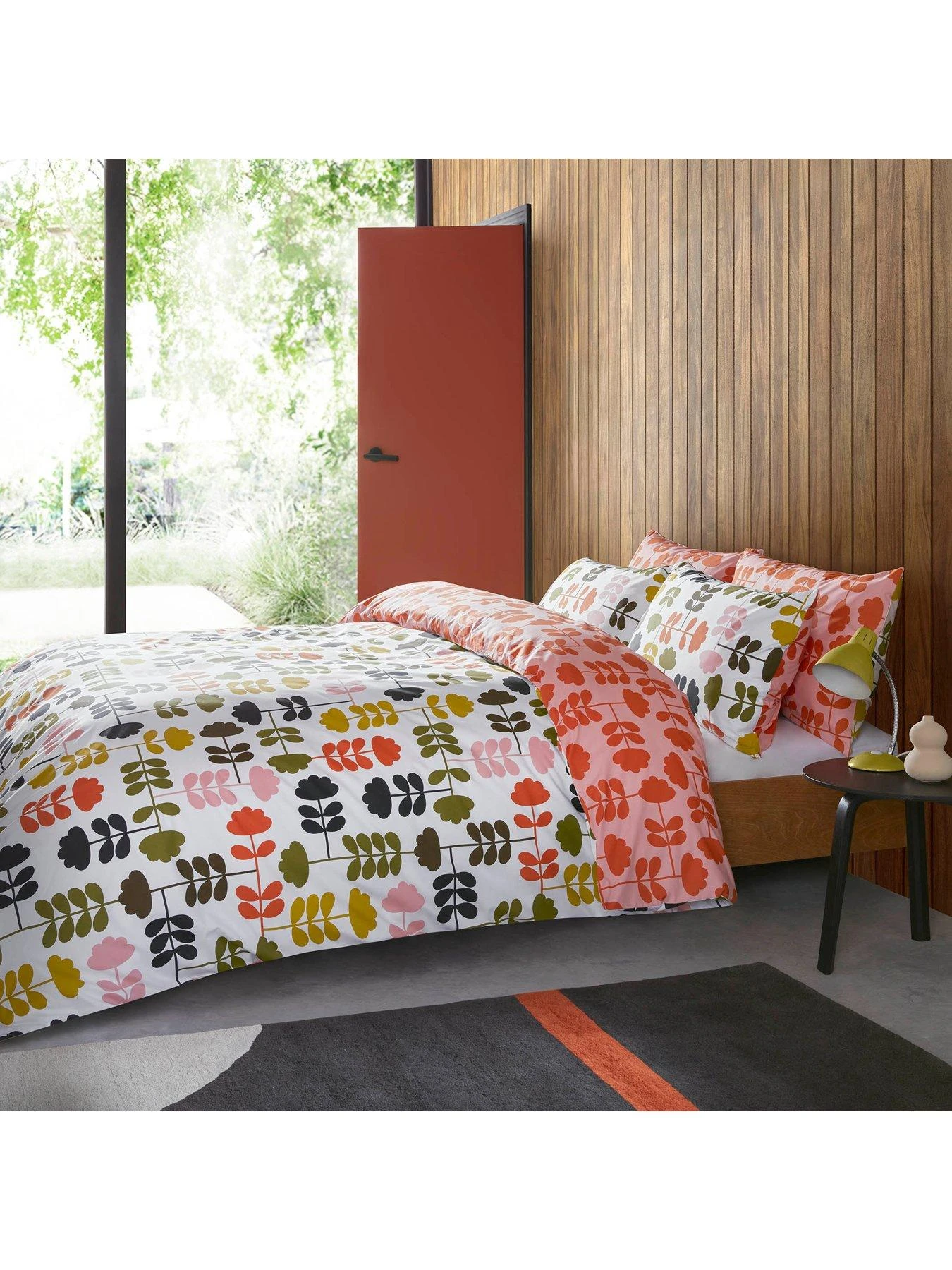 Orla Kiely Cut Stem 100% Cotton Duvet Cover Set 1 Orla Kiely Cut Stem 100% Cotton Duvet Cover Set