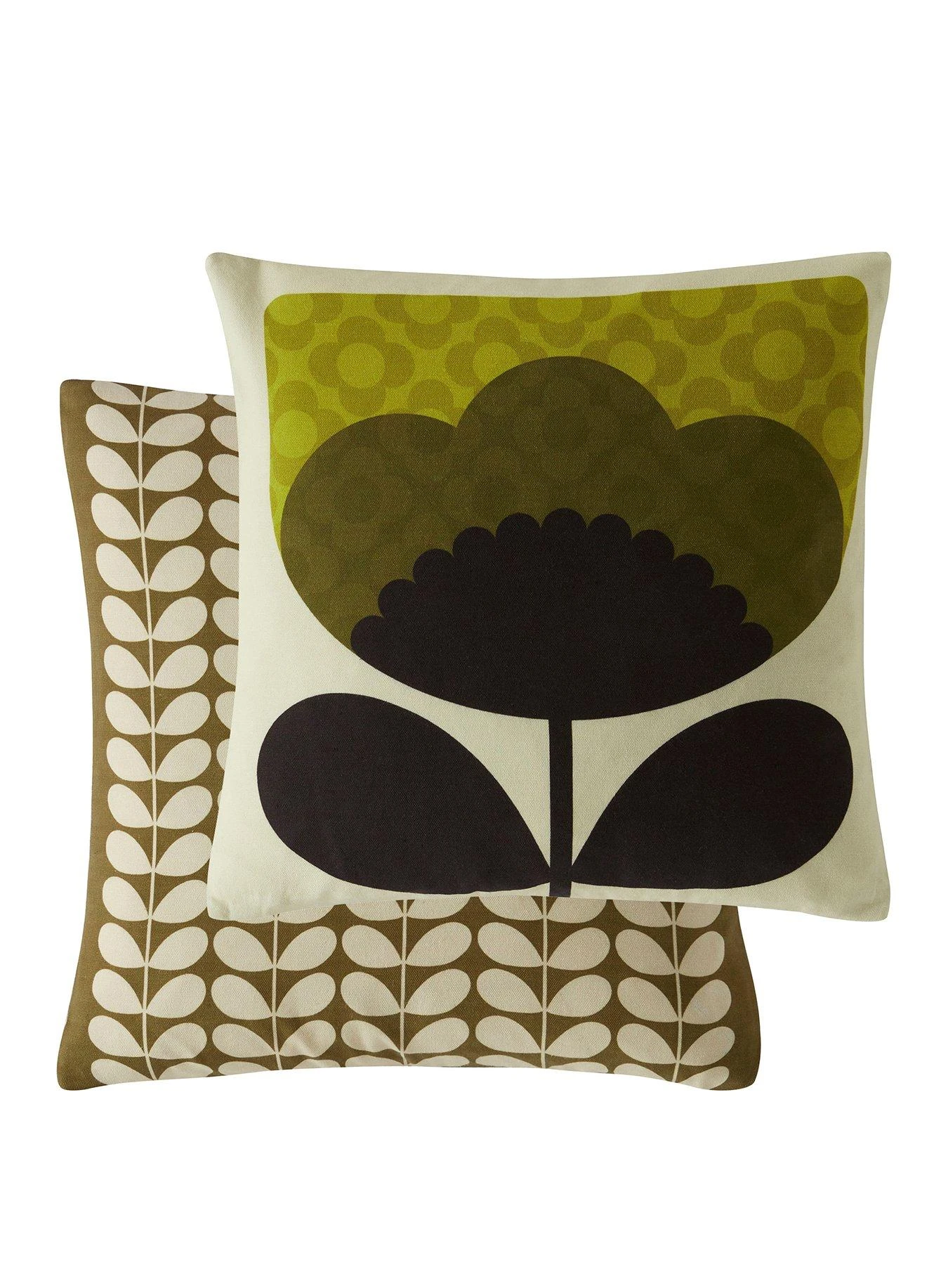 Orla Kiely Spring Bloom Cushion In Green 1 Orla Kiely Spring Bloom Cushion In Green