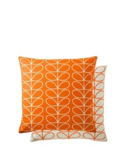 Orla Kiely Small Linear Stem Cushion - Persimmon