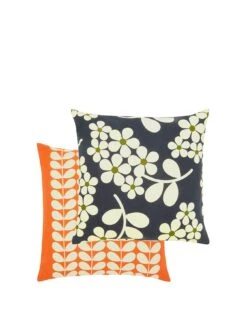 Orla Kiely Wisteria Cushion - Navy