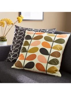 Orla Kiely Multi Stem 100% Cotton Cushion - Auburn 